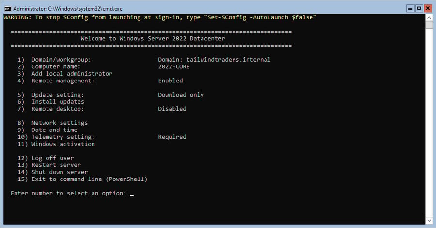 SConfig – Menu-Driven Management Tool